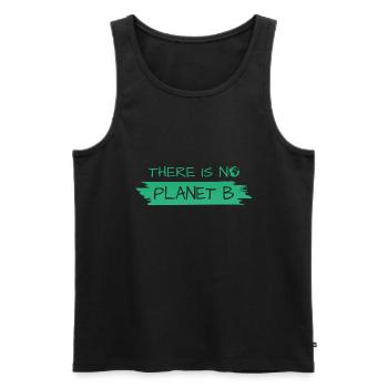 there is no planet b - Männer Premium Bio Tank Top - Schwarz - Vorne - Michal (187cm)