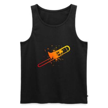 Ladies Trombonists Brass Band Trombonist - Men's Premium Organic Tank Top - black - Front - Michal (187cm)