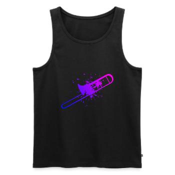 Instrument de cuivre Hommes Femmes Trombonistes - Débardeur bio Premium Homme - noir - Devant - Michal (187cm)