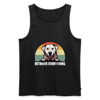 Labrador Geschenkidee für Labrador Retriever Hund - Männer Premium Bio Tank Top - Schwarz - Vorne - Michal (187cm)