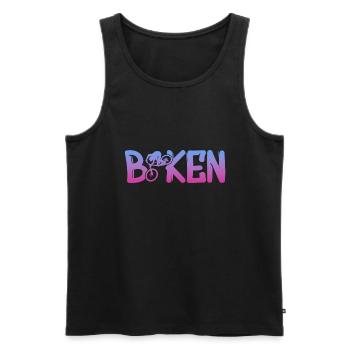 biken fahrrad downhill - Männer Premium Bio Tank Top - Schwarz - Vorne - AI Model Male 178 light (178cm)