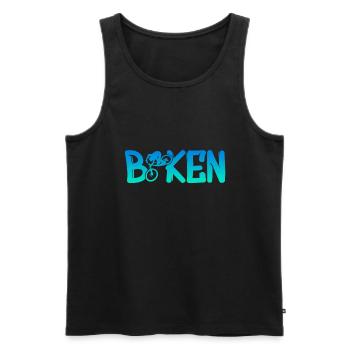 Fahrrad Bike Biker - Männer Premium Bio Tank Top - Schwarz - Vorne - Michal (187cm)