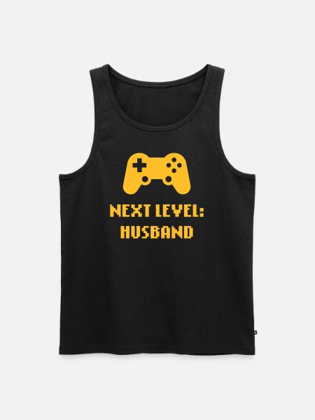 Next Level: Husband (Groom / Wedding) - Men's Premium Organic Tank Top - black