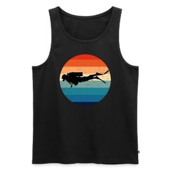 Diver Diving Damen Tauchen Herren Scuba Tauchen - Männer Premium Bio Tank Top - Schwarz - Vorne - AI Model Male 178 light (178cm)
