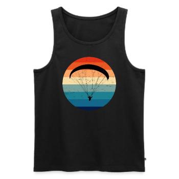 Paragliding Paragliding Women Paragliding - Men's Premium Organic Tank Top - black - Front - AI Model Male 178 light (178cm)