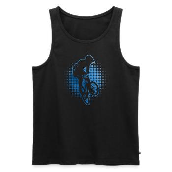 bmx fahrrad bmx jungen Herren Bike Radfahren - Männer Premium Bio Tank Top - Schwarz - Vorne - Michal (187cm)
