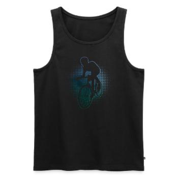 Femmes Vélo de route Vélo de route Cyclisme de route Hommes - Débardeur bio Premium Homme - noir - Devant - Michal (187cm)