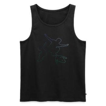 Damen Parkour Free Runner Free Running Parcours - Männer Premium Bio Tank Top - Schwarz - Vorne - AI Model Male 178 light (178cm)