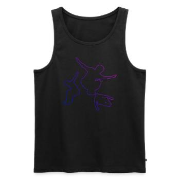 Parkour Parcours Herren Free Running Free Runner - Männer Premium Bio Tank Top - Schwarz - Vorne - AI Model Male 178 light (178cm)
