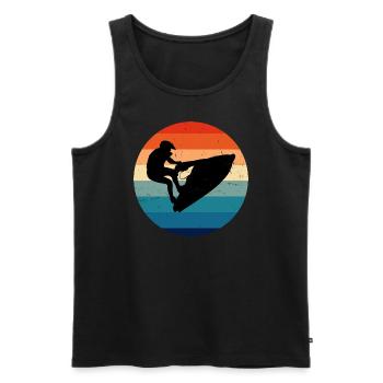Jetskiing Water Sports Women Men Jet Ski - Men's Premium Organic Tank Top - black - Front - AI Model Male 178 light (178cm)