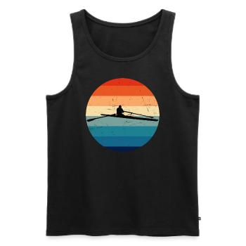 Aviron Rameurs Hommes Aviron Femmes - Débardeur bio Premium Homme - noir - Devant - Michal (187cm)