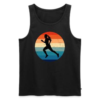 Ski de fond Jogging Running Hommes - Débardeur bio Premium Homme - noir - Devant - Michal (187cm)
