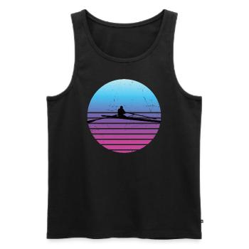Aviron Femmes Rameurs Hommes - Débardeur bio Premium Homme - noir - Devant - Michal (187cm)