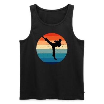 Boxe Femmes Kickboxing Hommes Kickboxing Boxe - Débardeur bio Premium Homme - noir - Devant - Michal (187cm)
