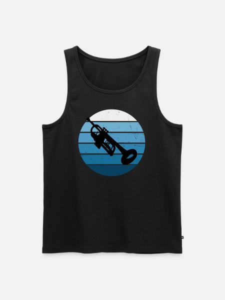 Trompetenspieler Trompeter Trompete Jazz Trompeter - Männer Premium Bio Tank Top - Schwarz