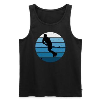Floorball Innebandy Femmes Salibandy Hockey - Débardeur bio Premium Homme - noir - Devant - Michal (187cm)