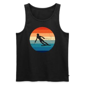 Skieur Freestyle Ski Hommes Femmes - Débardeur bio Premium Homme - noir - Devant - Michal (187cm)