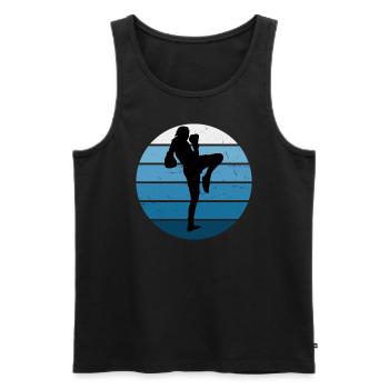Muay Thai Thai Boxer Thai Boxing Thai Boxing Men - Men's Premium Organic Tank Top - black - Front - AI Model Male 178 light (178cm)