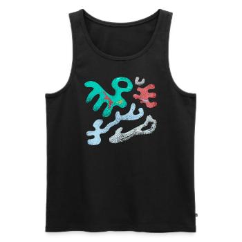 kunst modern design - Männer Premium Bio Tank Top - Schwarz - Vorne - AI Model Male 178 light (178cm)