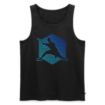 Wushu Arts Martiaux Hommes Kungfu Femmes Kung Fu - Débardeur bio Premium Homme - noir - Devant - Michal (187cm)