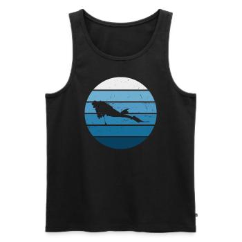 Plongée sous-marine Plongeur Tauchen Plongée sous-marine Tauchen - Débardeur bio Premium Homme - noir - Devant - Michal (187cm)