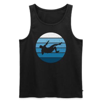 Herren Climber Boulder Klettern Bouldern - Männer Premium Bio Tank Top - Schwarz - Vorne - Michal (187cm)