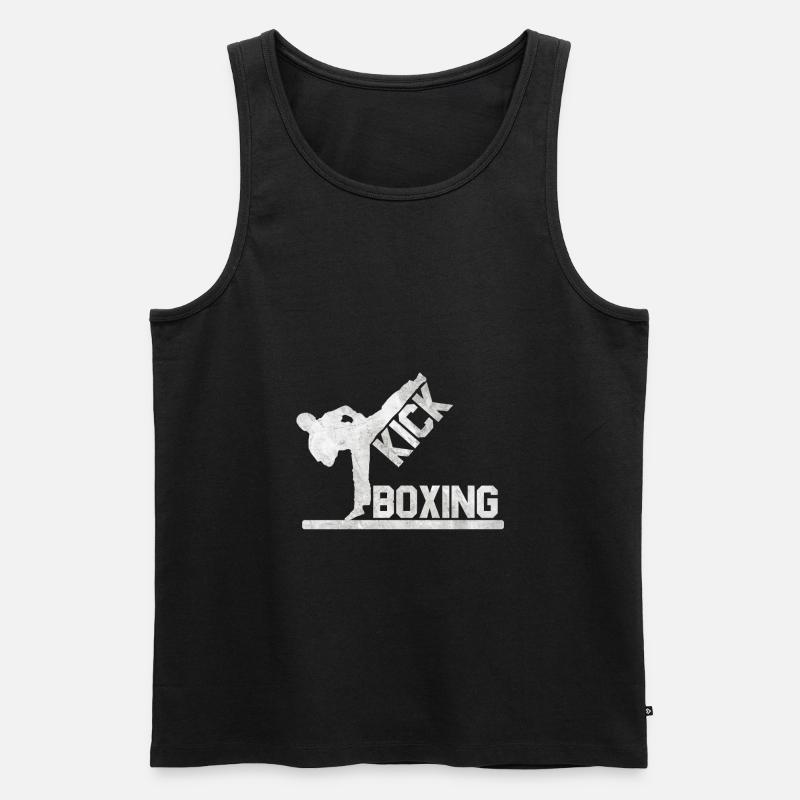 Kickboxer Kickboxen Geschenk - Männer Premium Bio Tank Top - Schwarz