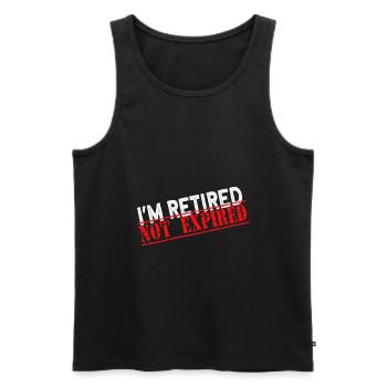Je suis à la retraite pas expiré drôle de retraite - Débardeur bio Premium Homme - noir - Devant - AI Model Male 178 light (178cm)