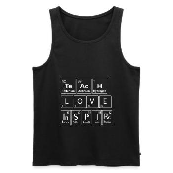 Teach Love Inspire - Men's Premium Organic Tank Top - black - Front - AI Model Male 178 light (178cm)