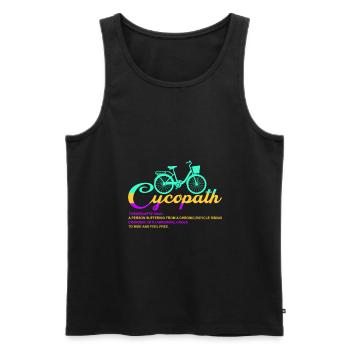 Cycopath Substantiv - Männer Premium Bio Tank Top - Schwarz - Vorne - AI Model Male 178 light (178cm)