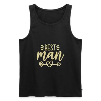 Best Man Bachelor Party Best Man Wedding Gifts - Men's Premium Organic Tank Top - charcoal grey - Front - Alexander (188cm)
