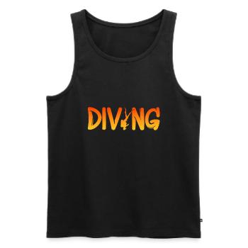 Tauchen Diving - Männer Premium Bio Tank Top - Schwarz - Vorne - Michal (187cm)