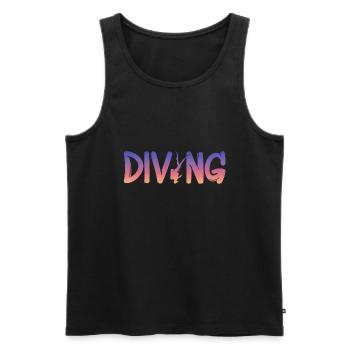 tauchen diving - Männer Premium Bio Tank Top - Schwarz - Vorne - Michal (187cm)