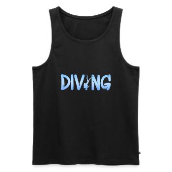 diving - Männer Premium Bio Tank Top - Schwarz - Vorne - Michal (187cm)