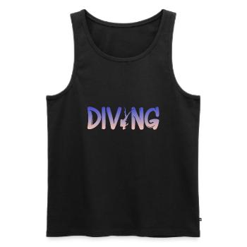 Tauchen Diving - Männer Premium Bio Tank Top - Schwarz - Vorne - Michal (187cm)