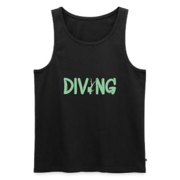 Tauchen, Diving, Tauchlehrer - Männer Premium Bio Tank Top - Schwarz - Vorne - Michal (187cm)