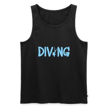 tauchen - Männer Premium Bio Tank Top - Schwarz - Vorne - Michal (187cm)