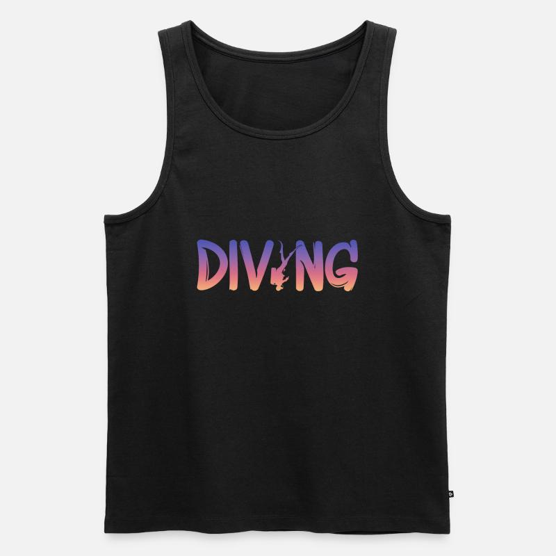 tauchen - Männer Premium Bio Tank Top - Schwarz