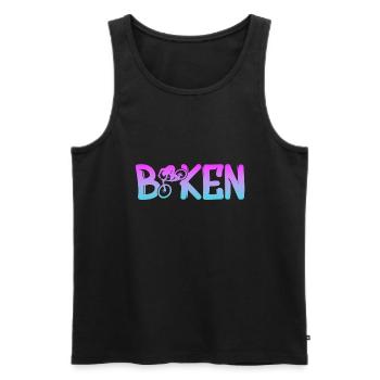 biken downhill fahrrad bike - Männer Premium Bio Tank Top - Schwarz - Vorne - AI Model Male 178 light (178cm)