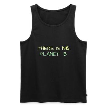 There is no Planet B - Männer Premium Bio Tank Top - Schwarz - Vorne - Michal (187cm)
