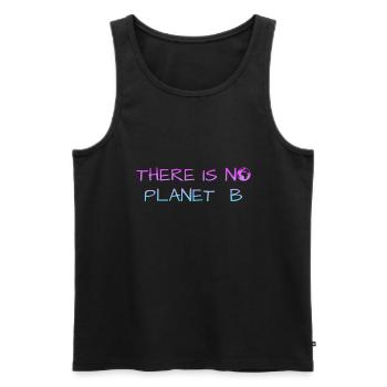 there is no planet b - Männer Premium Bio Tank Top - Schwarz - Vorne - Michal (187cm)