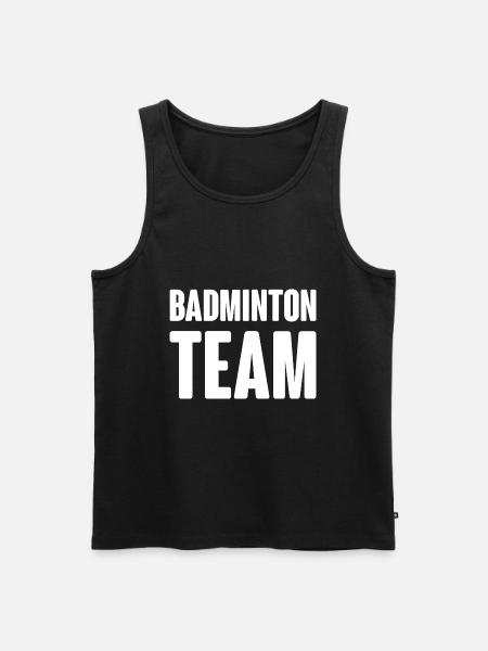 Badminton Team - Men's Premium Organic Tank Top - black