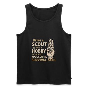 Scout is not a hobby scout survival gift - Men's Premium Organic Tank Top - black - Front - AI Model Male 178 light (178cm)