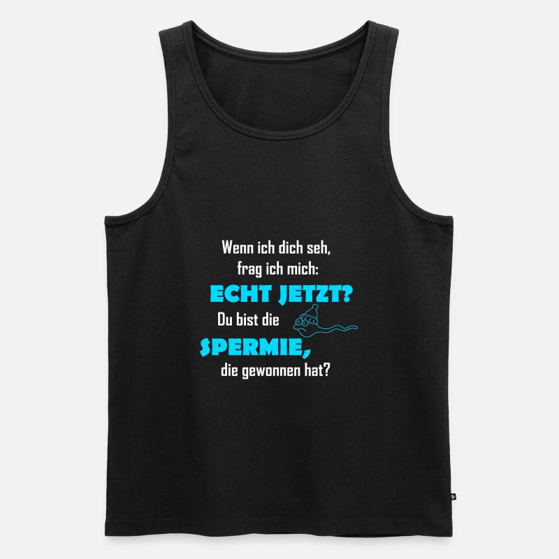 spruch witzig - Männer Premium Bio Tank Top - Schwarz