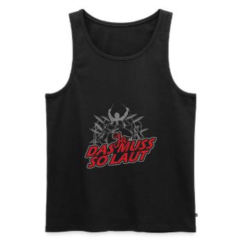 Drummer - Männer Premium Bio Tank Top - Schwarz - Vorne - AI Model Male 178 light (178cm)