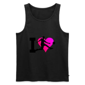Footballers Playing Football Men's Football - Men's Premium Organic Tank Top - black - Front - Michal (187cm)