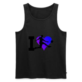 Footballers Women's Football Men's Football Games - Men's Premium Organic Tank Top - black - Front - Michal (187cm)