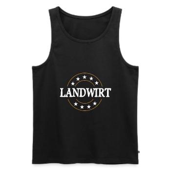 Landwirt Beruf - Männer Premium Bio Tank Top - Schwarz - Vorne - Michal (187cm)