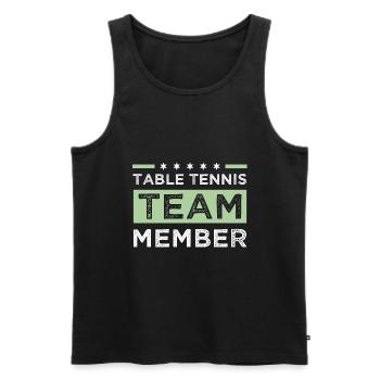 Table Tennis Team - Männer Premium Bio Tank Top - Schwarz - Vorne - Michal (187cm)
