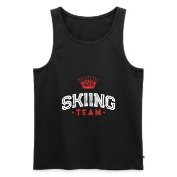 Équipe de ski - Débardeur bio Premium Homme - noir - Devant - AI Model Male 178 light (178cm)